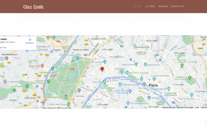 Création de site vitrine pour le projet Bistrot chez Émile